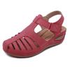 New 2022 Retro Women's Summer Wedge Heel Closed Toe Sandals with Cross-Border Stitching
