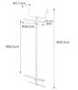 Yamazaki Jitsugyo 5242 School Bag Backpack Hanger 2 Tiers White Tower Easy Installation Just Insert Into Door & Approx. W26.5XD11.5XH92.5cm
