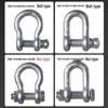 Heavy-Duty 25-Ton Straight Bolt Bow Shackle