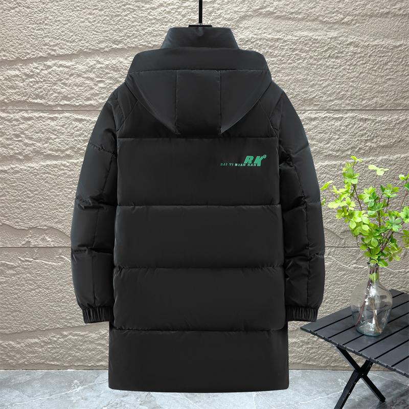 Большие размеры 4XL-10XL Модные мужские длинные пальто Зимние большие верхние одежды с капюшоном Повседневные свободные толстые теплые зимние парки