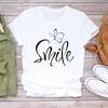 (Asian Size) Women Sweet Letter Trend 90s Casual Short Sleeve T Shirt Fashion Tee Top Clothing Print Ladies Female Graphic T-shirts