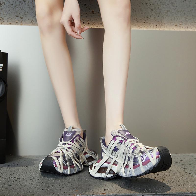 Кроссовки унисекс Trendy Dad: Низкие повседневные туфли с толстой подошвой, увеличивающие рост, для весны и лета