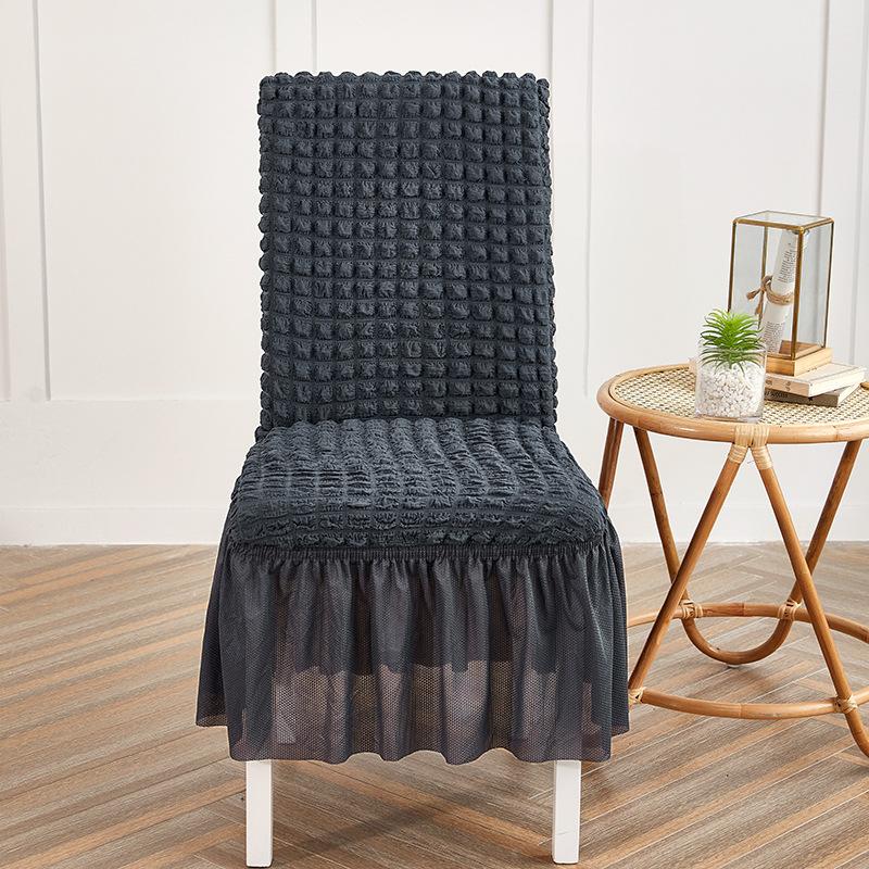 Чехлы на обеденные стулья, однотонные эластичные защитные чехлы для обеденных стульев, чехол на стул, юбка, украшение для офисного банкетного стула