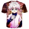 Футболка с 3D принтом аниме Killua Hunter X Hunter, футболка в стиле хип-хоп для мужчин и женщин, модная уличная футболка, повседневные топы в стиле Харадзюку