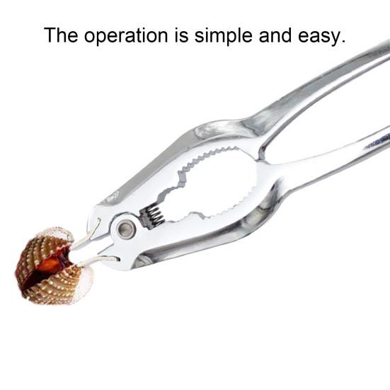 Crab Cracker Labor Saving Automatic Rebound Spring Design Mirror Polished Non-slip Multi-functional Zinc Alloy Lever Handle Seafood