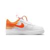 Nike Air Force 1 Toggle Leather Casual Slip Resistant Abrasion Resistant Low top Kids' Skateboarding Shoes White Orange (Unisex)