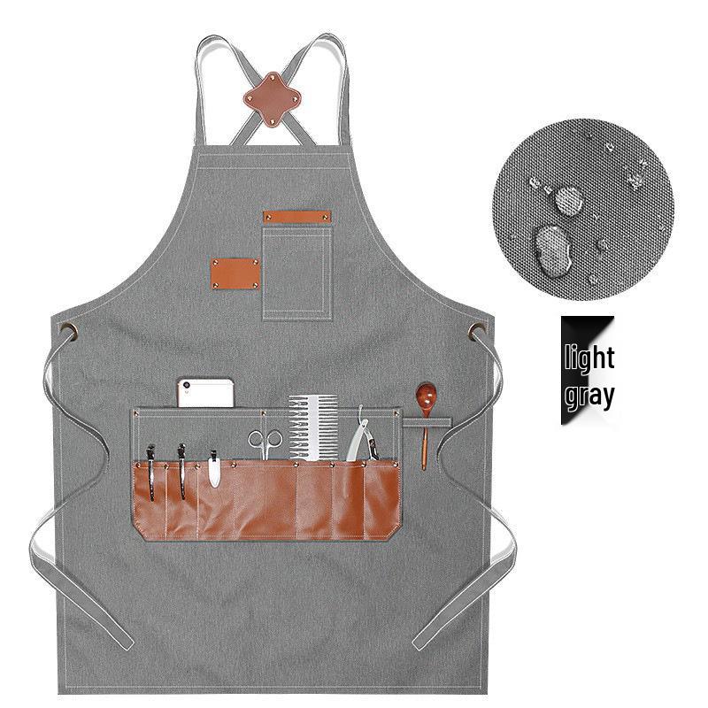Custom Logo Barber Apron for Women and Men: Ideal for Art Students, Bubble Tea Shops, Baking, Catering, and Woodworking.