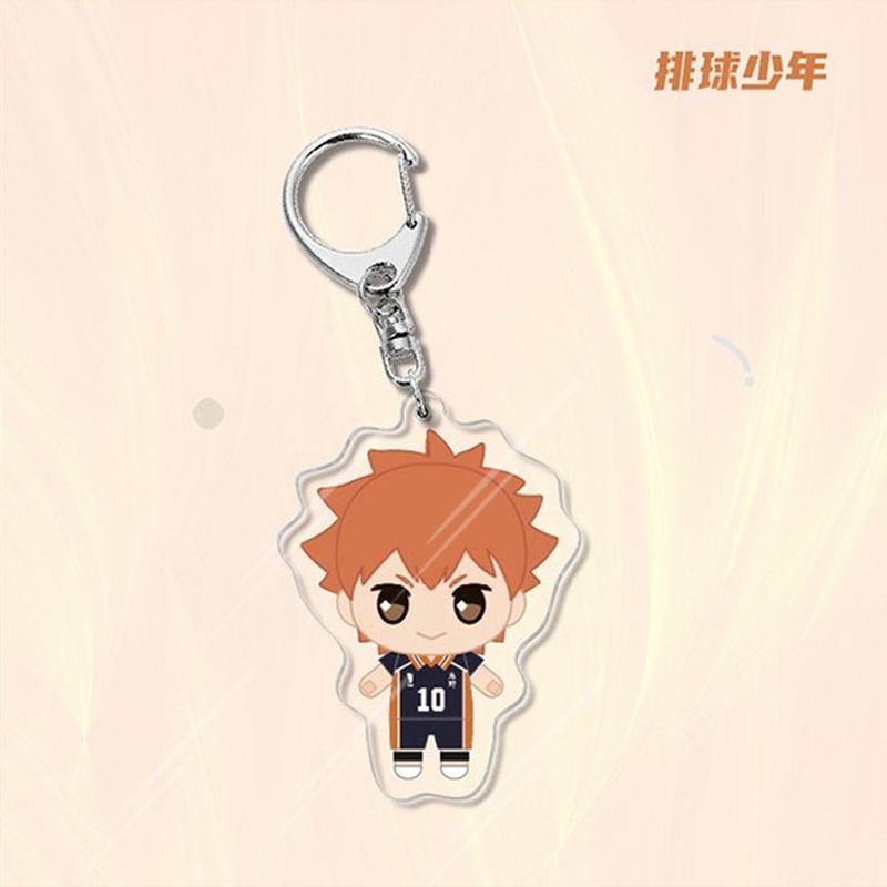 Anime Games Volleyball Boy Acrylic Keychain Metal Ring Car Bag Key Decoration Accessory Gift Anime Gifts Pendant