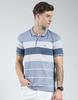 Mens Striped Collar Neck Tshirt