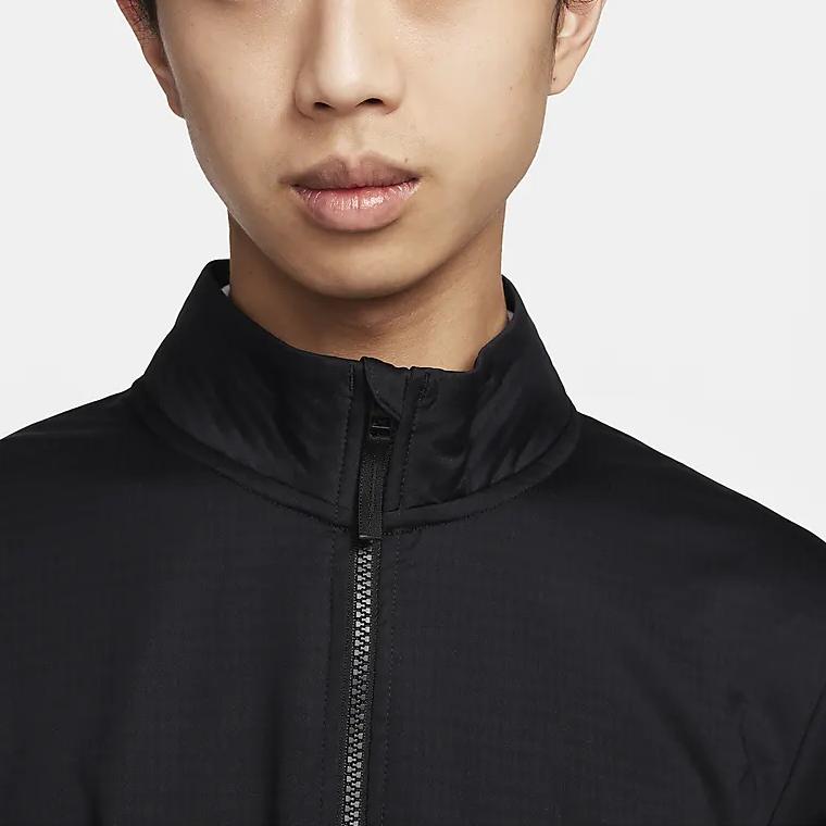 Nike Футболка Victory Solid Color Standneck с застежкой-молнией на половину длины, мужская, черная FD5838-010