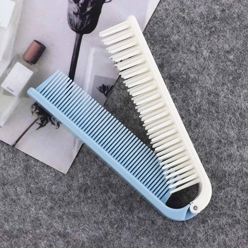 Portable Travel Hair Brush Hair Care Foldable Comb Easy Use 2 in 1 Folding Comb  Home