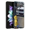 Z Flip 4 Phone Case for Samsung Galaxy Z Flip 3 5G ZFlip3 Flip3 Zflip Flip4 Black Hard Cover Boy See Sports Car Jdm Drift Shell