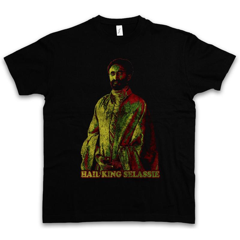 HAILE SELASSIE PORTRAIT II T SHIRT Lion of Judah Ethiopia Rastafari Irie Jamaika