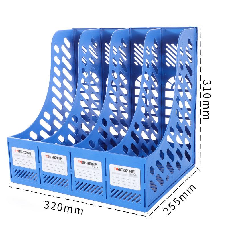 Multi-Functional File Rack Desktop File Storage Box File Basket 4-Layer Bookshelf Magazine Document Rack School Office Supplies