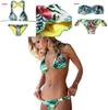 Exquisite Tropical Bikini Set With Green Leaf Print For Stylish Summer Swimwear