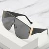 New European and American one-piece large-frame sunglasses, UV-proof men's and women's fashion sunglasses