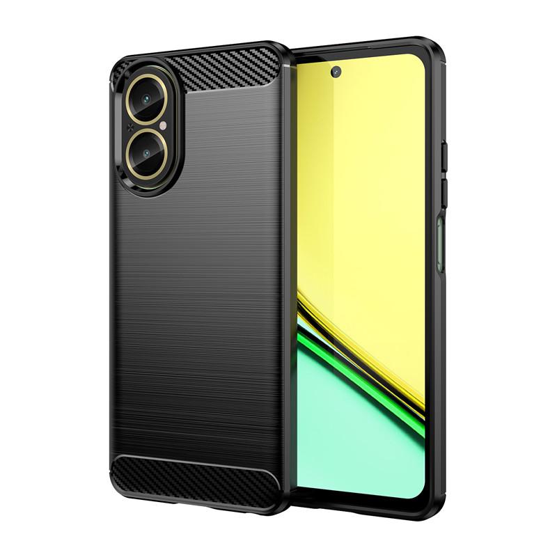 For Realme C67 4G Case Realme C67 4G Shockproof Original TPU Luxury Brushed Rubber Protective Phone Back Cover Realme C67 4G