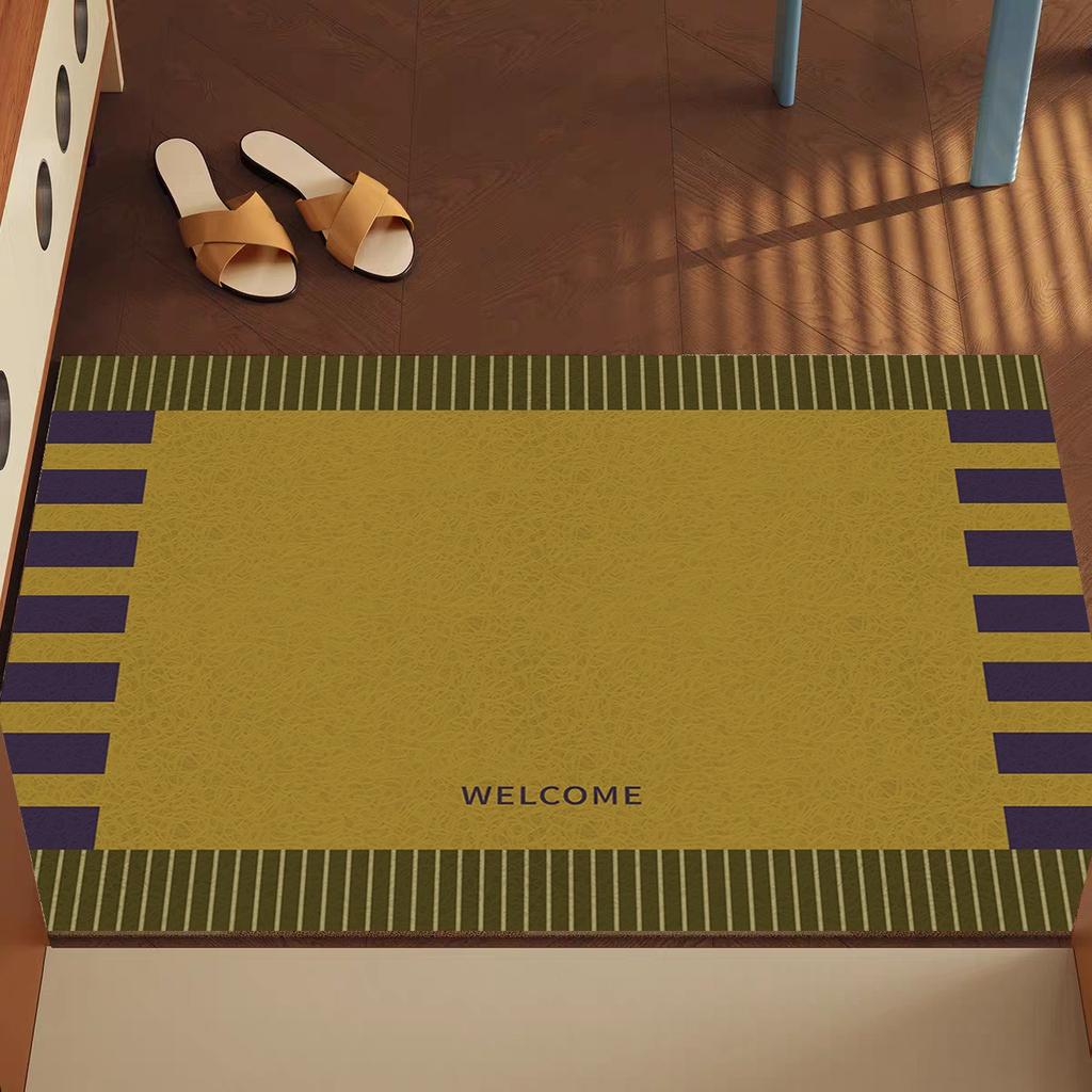 Modern Minimalist Floor Mat with Striped Pattern Home Entrance Door Mat Door Mat Wear-resistant Foot Mat Anti Slip Mat
