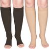 20-30 MmHg Plus Size Knee High Toeless Compression Stockings Wide Calf Compression Socks For Woman Men
