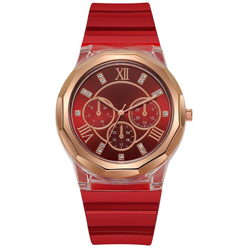 Student Style Silicone Watch For Women Ladies Casual Quartz With Sapphire Glass Dial