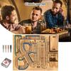 1 Set Cribbage Wars Board Game with Playing Cards Pegs Wooden Interactive Portable Continuous Cribbage Game Travel Family Party Game
