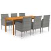 Día Y Noche - Día Y Noche 7-Piece Garden Dining Set Gray