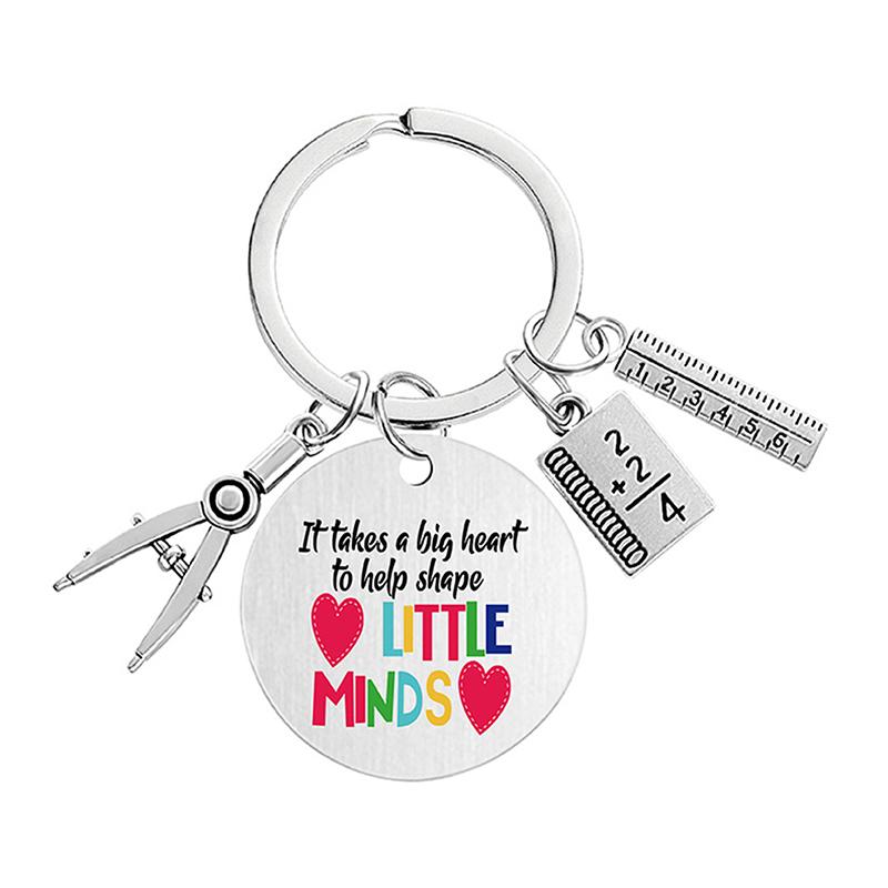 Teacher Key Chain Thank You Teacher Text Popular Pendant Key Chain Teachers'Day Pendant Gifts For Teachers