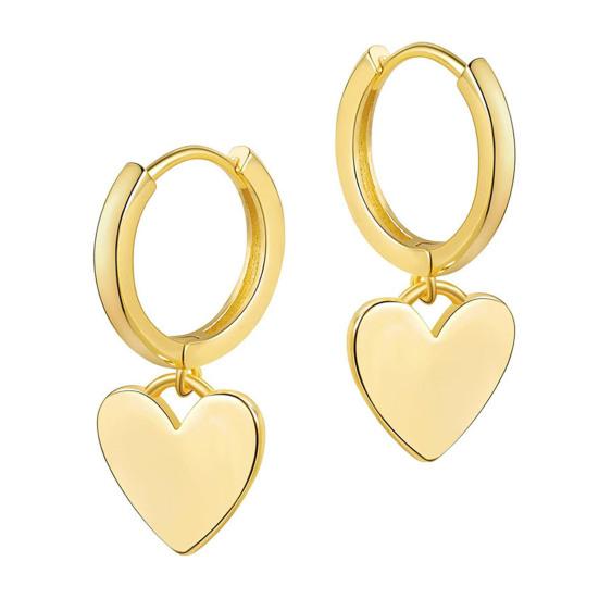 1 пара женских сережек с застежкой-молнией в форме сердца, полированная поверхность, однотонные висячие серьги для свиданий, выпускных вечеринок, серьги-подвески