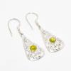 Citrine Gemstone Handmade 925 Silver Plated Jewelry Earring 1.51"