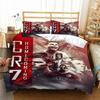 Football Star CR7 Soccer Bedding Set Boys Girls Twin Queen Size Duvet Cover Pillowcase Bed Boys Adult Fashion Home Textileextile