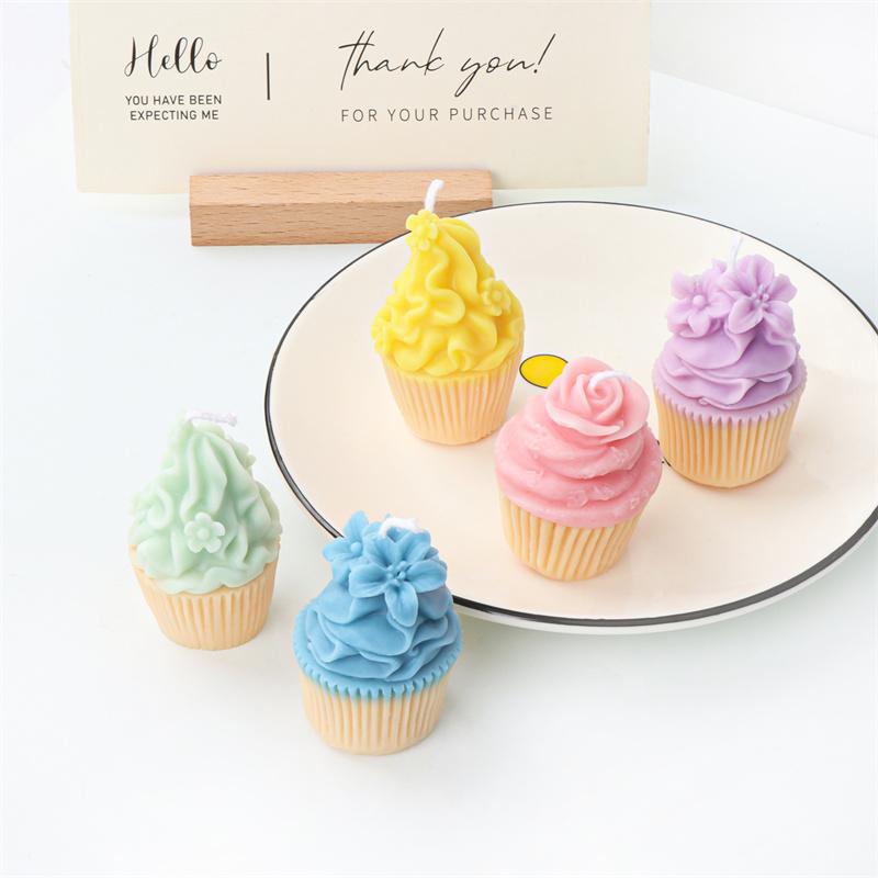 3D Cup Cake Ice Cream Cream Muffin Silicone Candle Mold DIY Muffin Birthday Gift Bedroom Diffused Stone Wedding Home Decoration