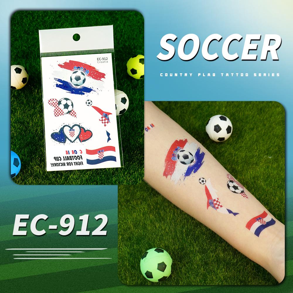 2026 World Cup USA Canada Mexico National Flag Water Transfer Face Tattoos