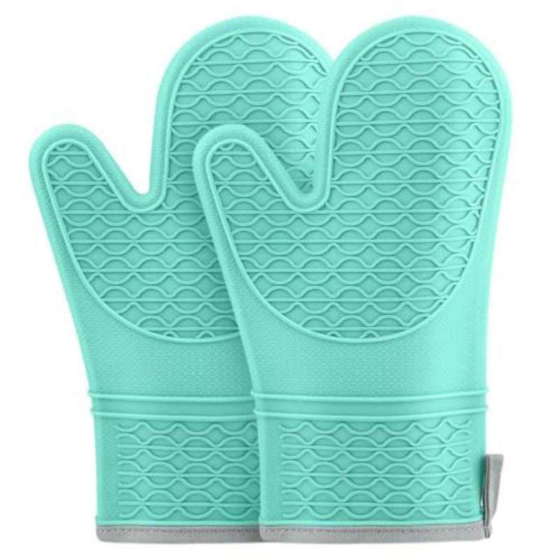 Силиконовые прихватки для духовки, термостойкие, 2 шт., с мягкой хлопковой подкладкой, нескользящий захват, кухонная прихватка, для барбекю