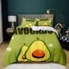 Green Avocado Comforter Set 3D Printed Bedding Set Soft Home Textile Polyester Comforter Set Bedroom Set Kids Gift
