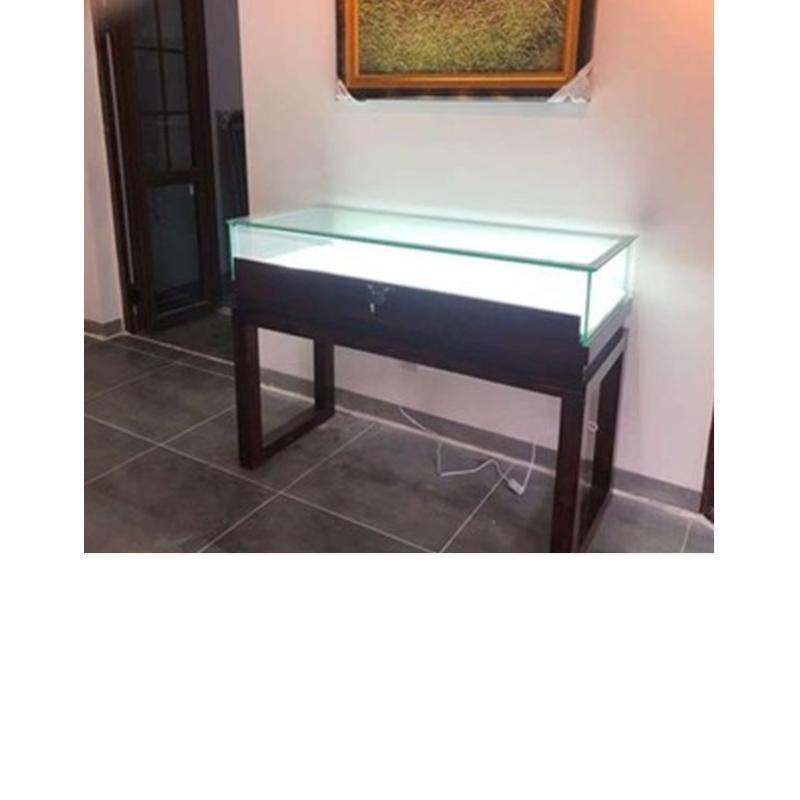 Small Glass Jadeite Jade Jewelry Display Cabinet for Antiques