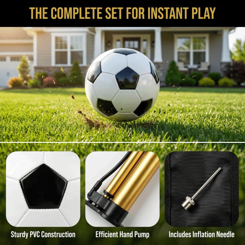 3pcs Black White Pattern Football Stitched Panels Training Ball Soccer Ball Youth Play