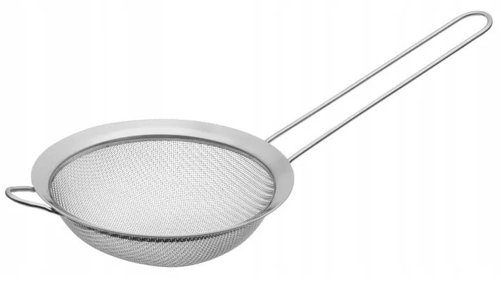 Steel Kitchen Strainer With Handle 12 Cm Silver