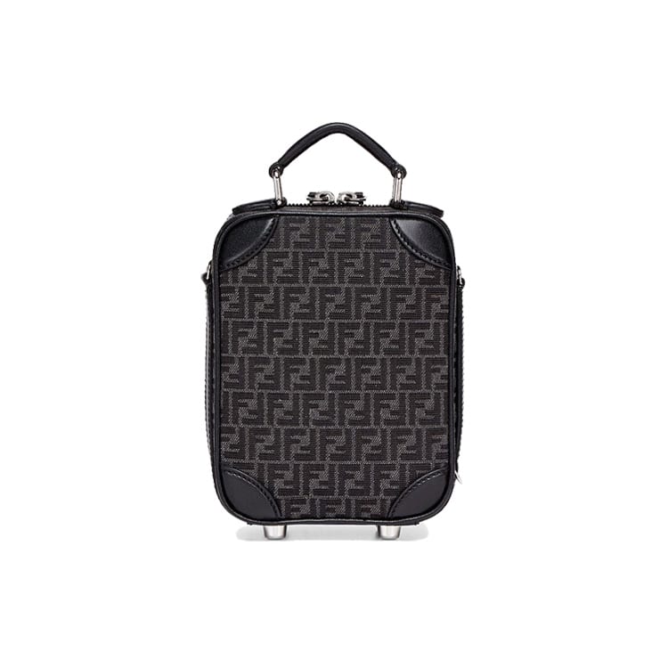 FENDI Polyester Handbag, Shoulder Bag, Crossbody Bag Mini Men's Black Gray 7VA542-AG0N-F0NPN