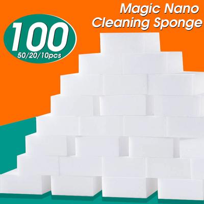 100/50/20/10 шт./лот многоразовые моющиеся губки, белая меламиновая губка, ластик для кухни, ванной комнаты, мытья посуды, автомобиля, офиса 100*60*20 мм