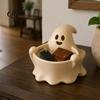 Ghost Snack Container 3D Printed Halloween Bowl, Trick or Treat Candy Theme Ornament Serving Decorative Storage Tray Dish, Party Supplies Versatile