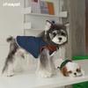 Домашняя осенне-зимняя однотонная хлопковая одежда с принтом, контрастные лацканы, можно водить щенков и собак, универсальная одежда для собак