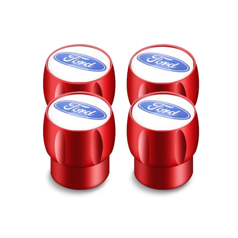 Car Sticker 4PCS Car Tire Valve Cap Tyre Cover for Ford Focus 2 3 Mondeo Explorer Escape Edge Fusion Transit F150 Fiesta Range A