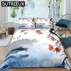 Luxury New 3D Print Wash Painting Crane Plum Blossom 3D Duvet Cover Bedding Set Pillowcases Home Decor Single Double King Queen