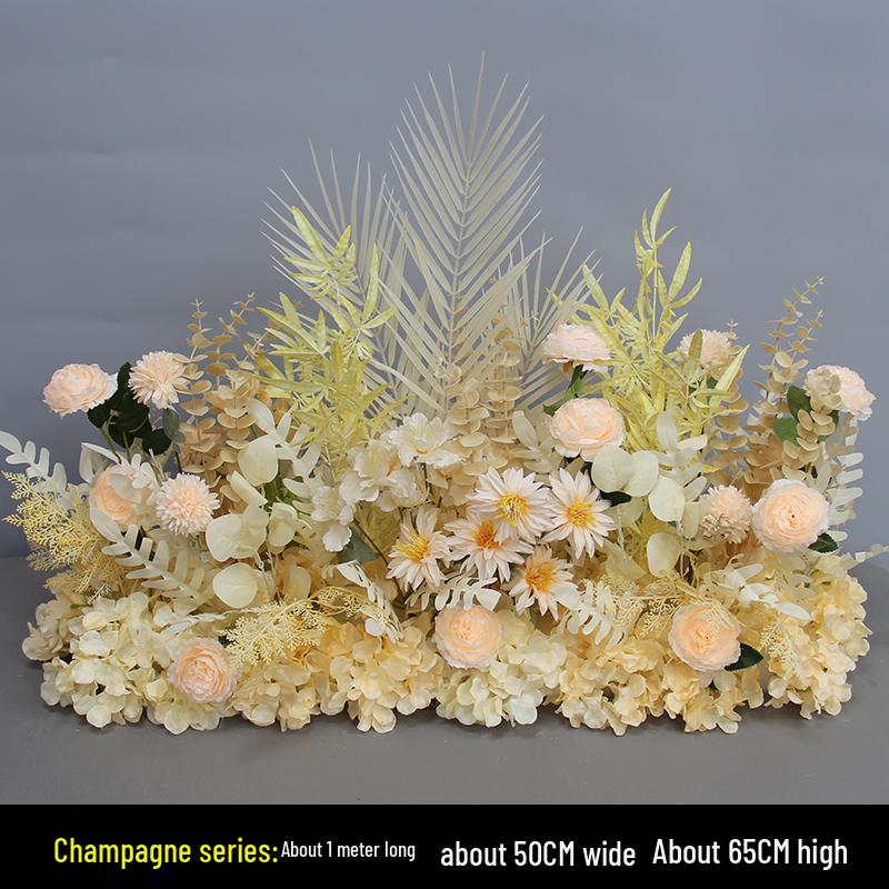 Wedding Aisle Floral Arrangement: Artificial Flower Basket & Row Decoration