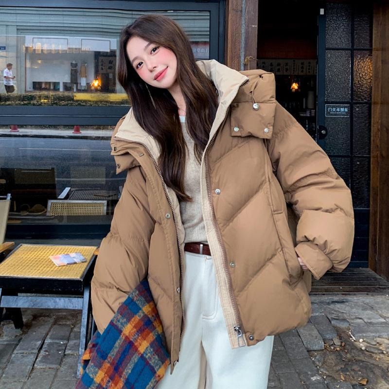 Легкая женская куртка-пуховик в иностранном стиле, зима 2024, новый дизайн, нишевая маленькая теплая куртка, женская хлопковая куртка