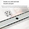 2PCS Side Mounting Drawer Slide Rail Full Extension Drawer Glides Drawer Runners  Kitchen Cupboard