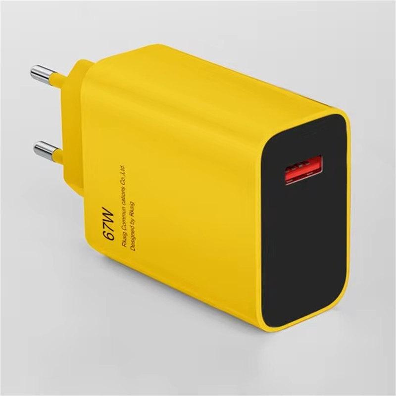 67 Вт сверхбыстрая зарядка USB C желтый Super Flash Charge EU быстрая зарядка для телефона зарядное устройство