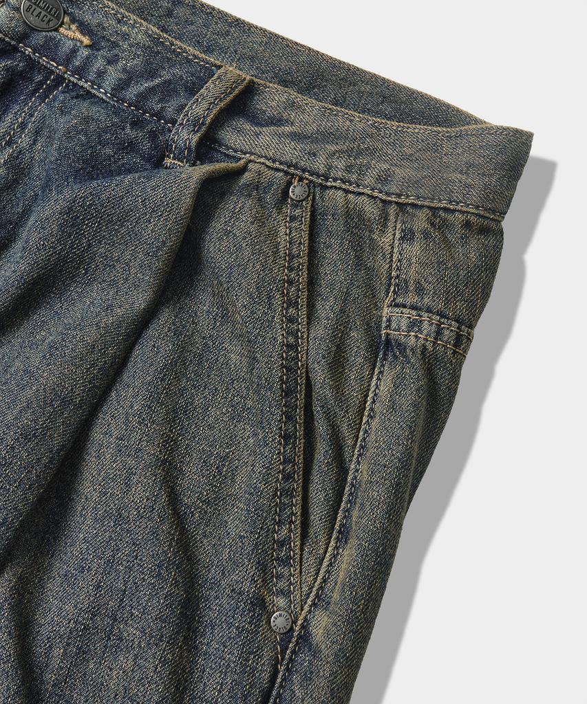 Dimiteulibeullaeg Asi Essential Curved Balloon Denim Pants_Linen-Like Yellow Wash