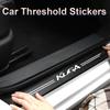 AJV1 Car Trunk Bumper Sticker Door Sill Threshold Protector Pad For Ford KUGA Logo 2023 Carbon Fiber Door Pedal Anti-Scratch Cover