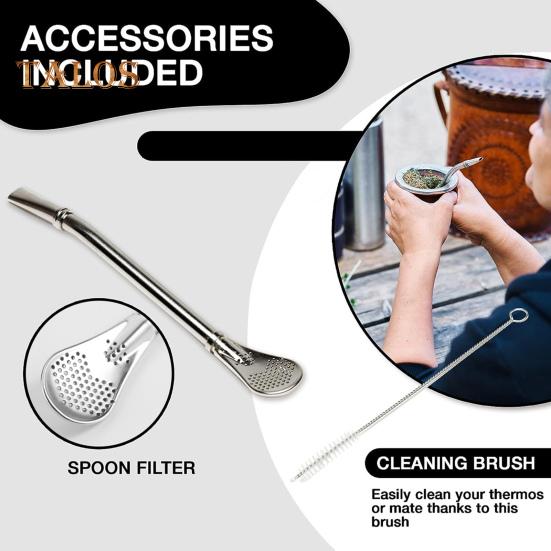 Набор чашек Yerba Mate, чашка в форме тыквы с двойными стенками из нержавеющей стали и щеткой для чистки чашек Bombilla, чайный набор, богатый антиоксидантами и повышающий энергию